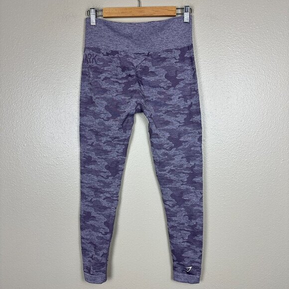 Gymshark GS X Diana Adapt Camo Leggings High Rise Workout Dewberry Purple - Picture 4 of 6
